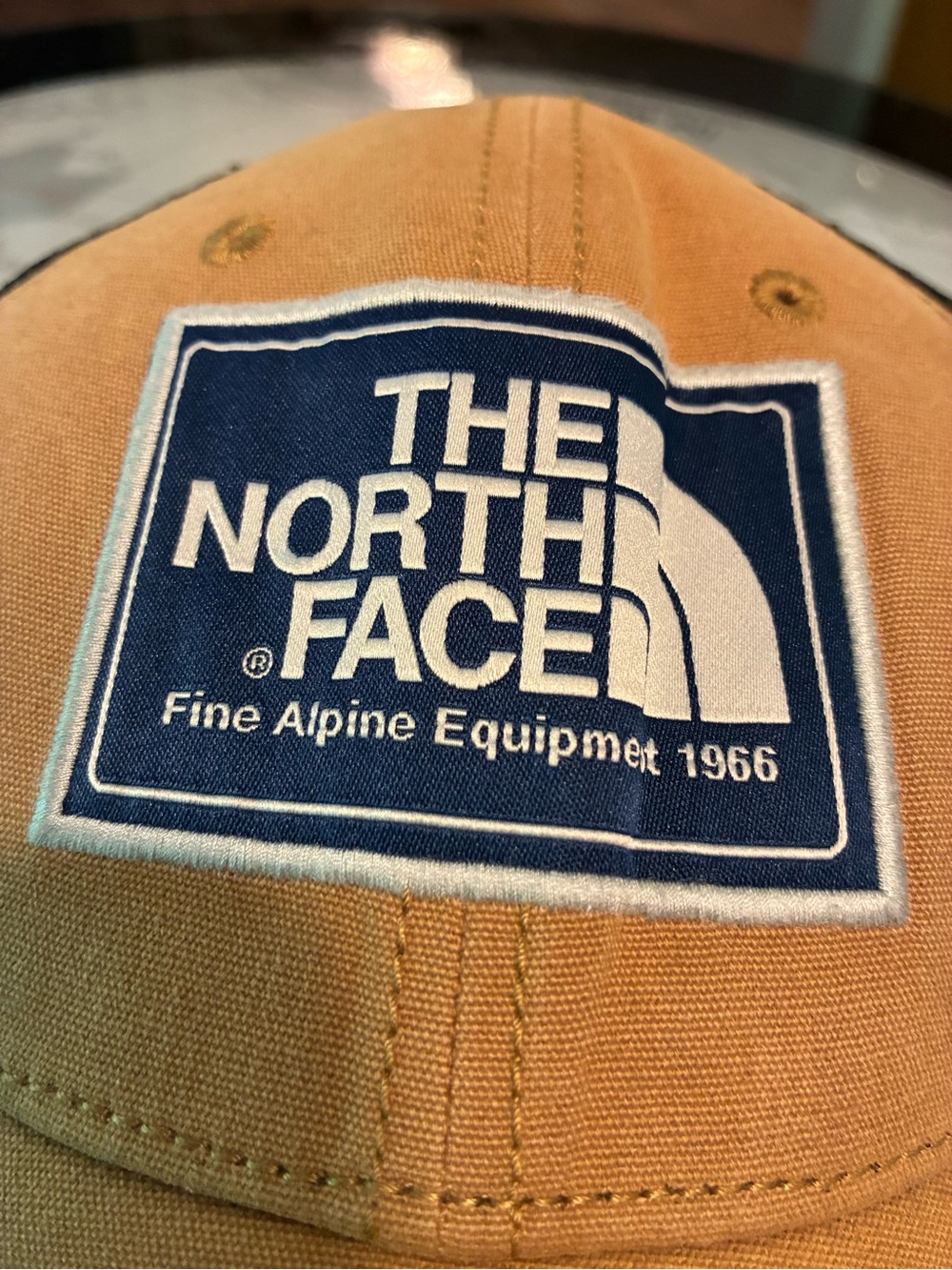 The North Face Mudder Trucker Hat Cap Mens Brown Mesh Back Adjustable Snapback